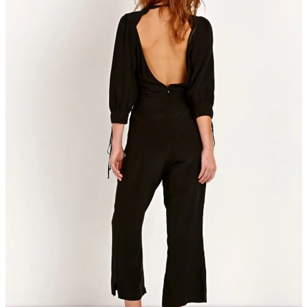 NWT For Love & Lemons Georgia black jumpsuit size large - Picture 3 of 4